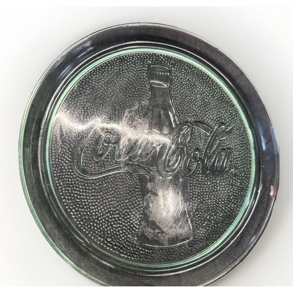 Vintage Coca Cola Logo Clear Green 13